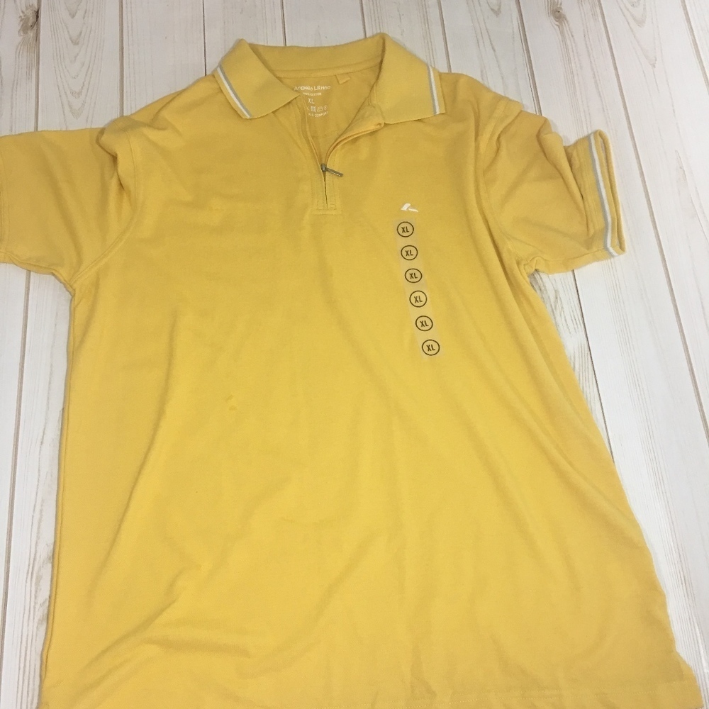 NWOT Angelo Litrico Yellow Polo XL